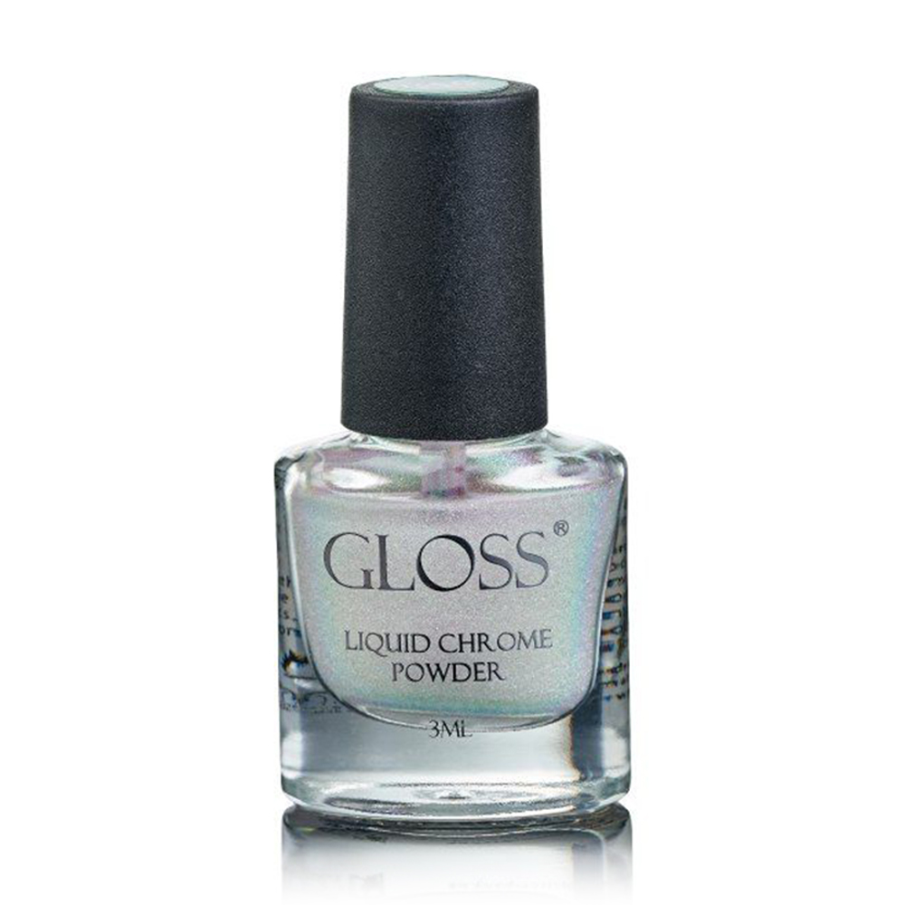 Рідка втирка для нігтів Gloss Liquid Chrome Powder 010, 3 мл